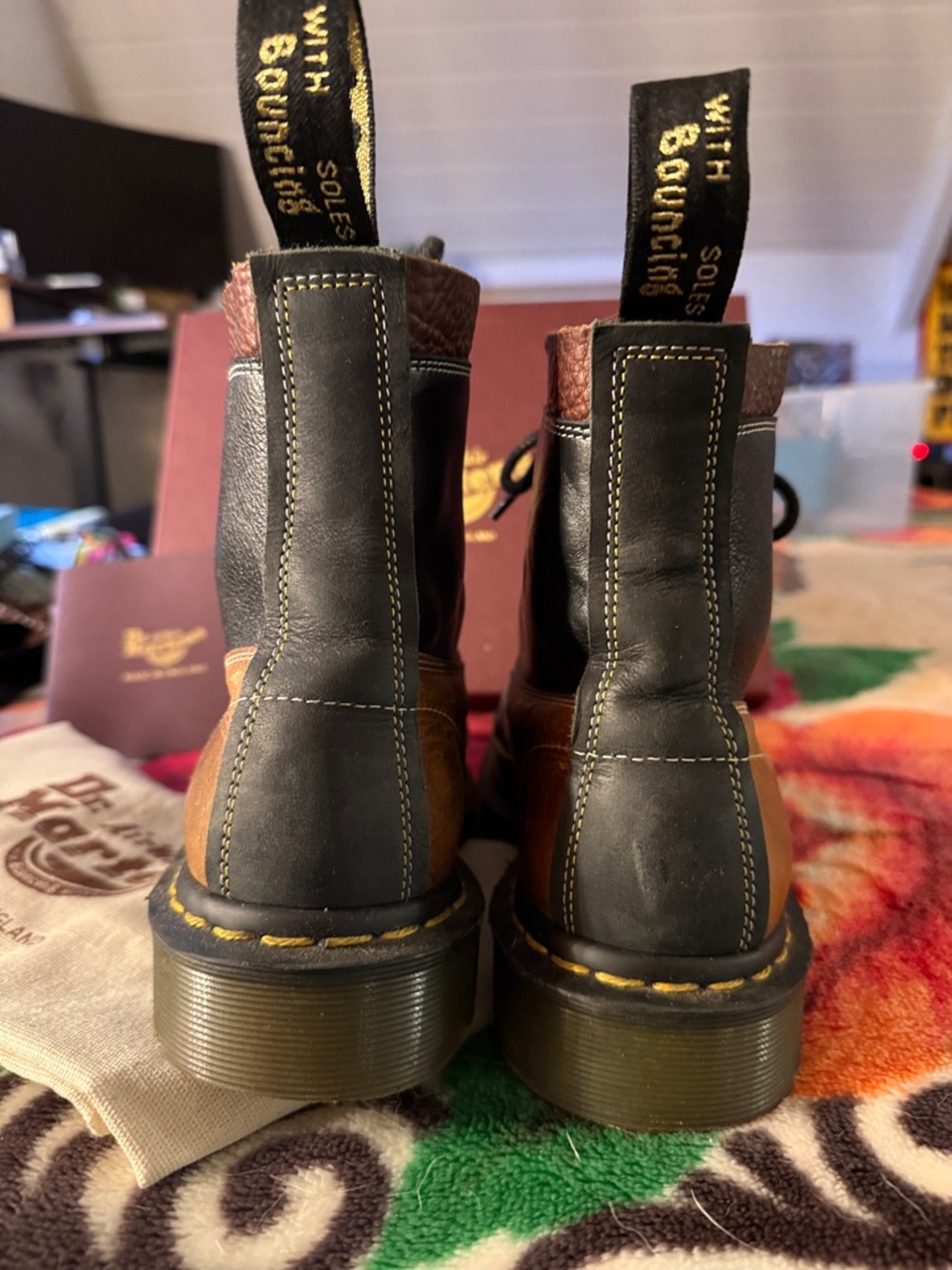 Dr. Martens (Made in England) 1460 Pascal Tc Deadstock Leather Lace-Up Boots - Picture 4 of 8